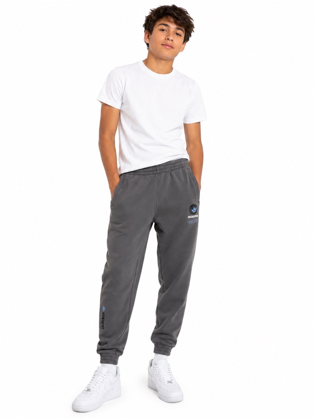 Adidas Men’s Gray Logo Jogger Pants Small